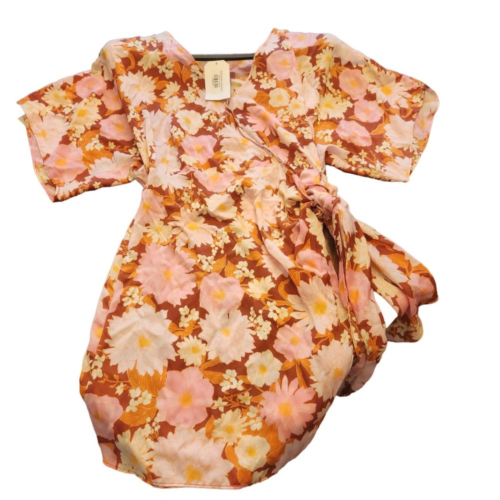 Lush Beach Blossom Wrap Dress - Size Medium